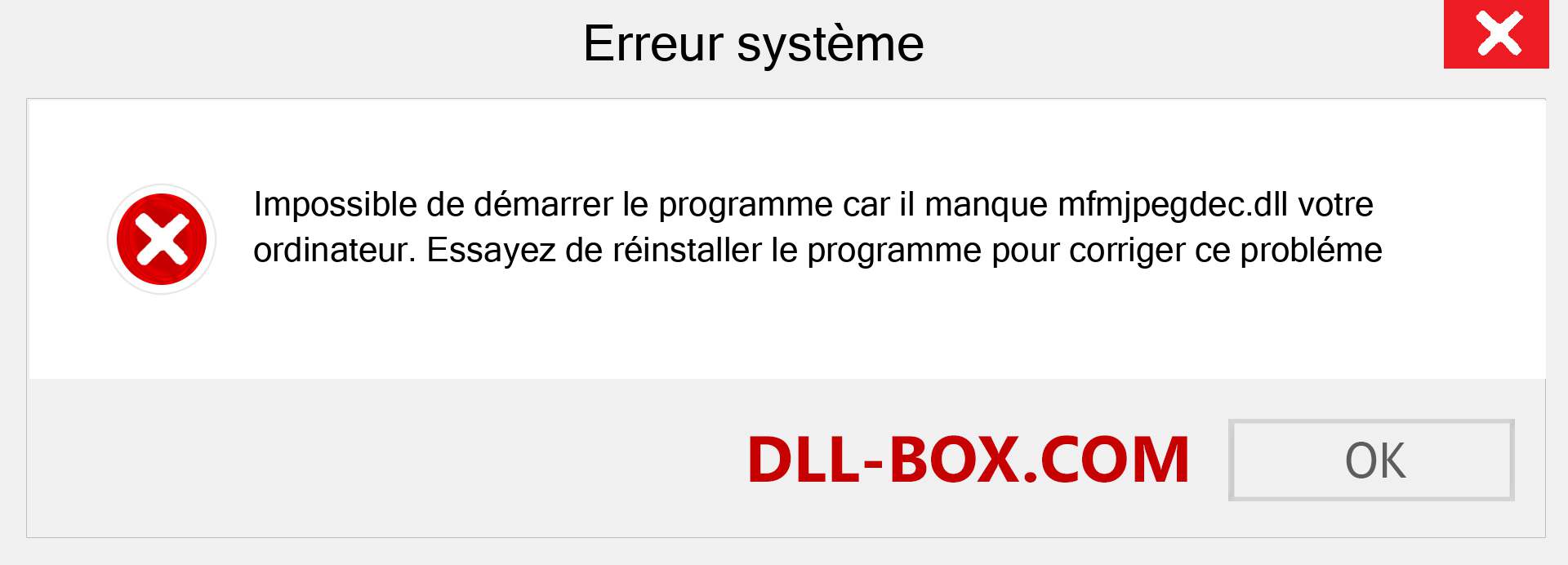 Le fichier mfmjpegdec.dll est manquant ?. Télécharger pour Windows 7, 8, 10 - Correction de l'erreur manquante mfmjpegdec dll sur Windows, photos, images